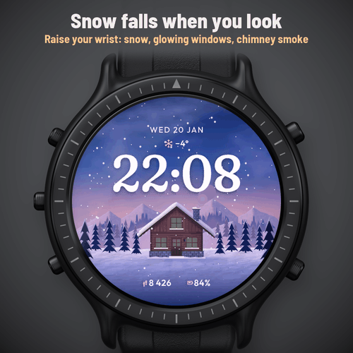 Astra Snowfall Pro – Geanimeerde hut in de winter · Schermafbeelding 0