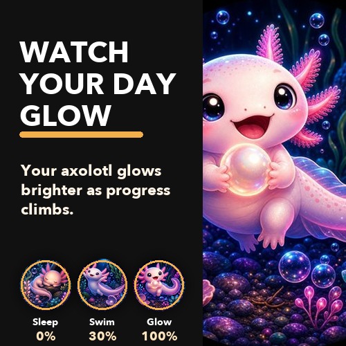 Axoglow (Cute Goal Based Pet Axolotl) · Screenshot 0