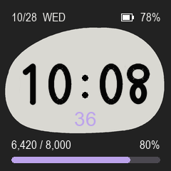 PEBBLE Garmin watch face preview