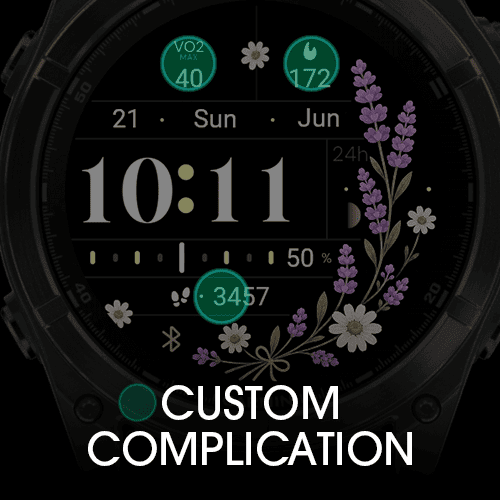 Simple Lavender - Floral Watch Face · Screenshot 2