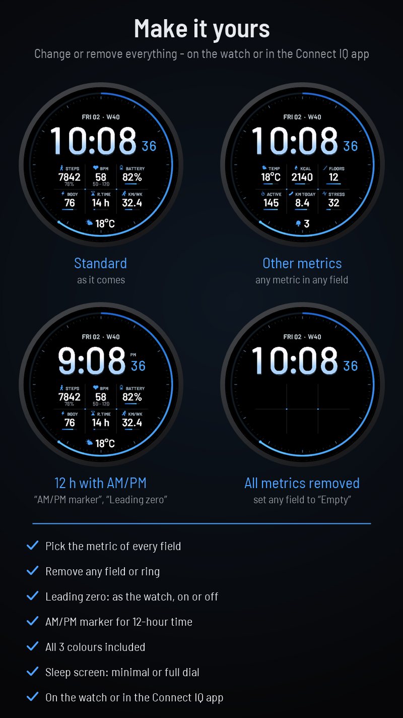 Pure Digital - Big Clean Minimal Watch Face · Zaslonska slika 2
