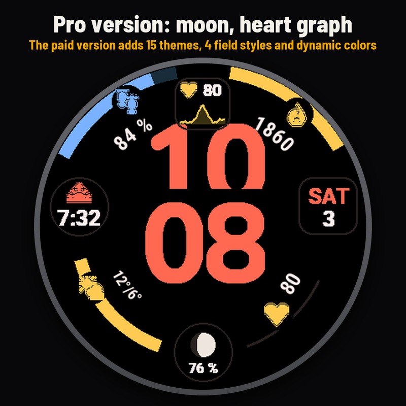 Astra Orbit Free – 数字表盘与天气 · Screenshot 3