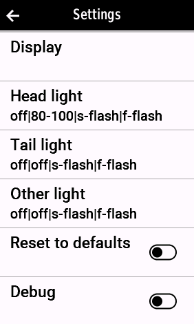 Settled. Set different light modes per timerstatus · Screenshot 0