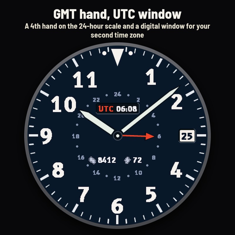 飞行员 Pilot Pro – Astra 表盘，GMT 与 UTC · Screenshot 1