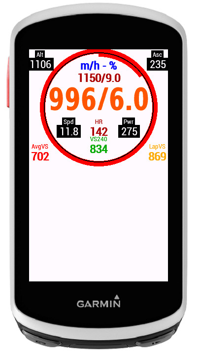 Yet Another Vertical Speed Data Field screenshot 4