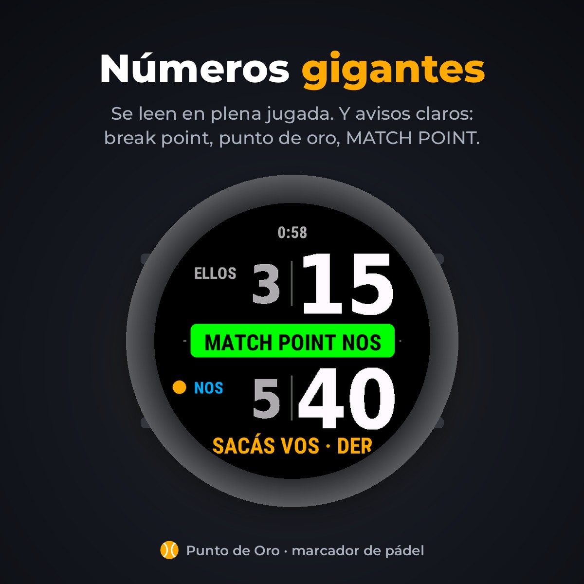 Padel Score · Punto de Oro · Screenshot 0