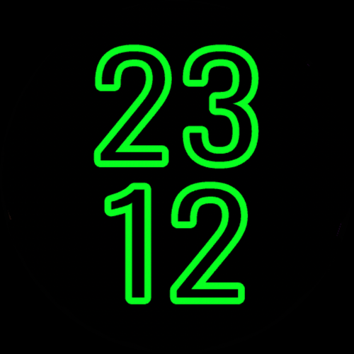 Outline Typography: Minimal Big Digits krypton · Screenshot 0