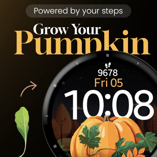Pumpkin Steps fall watch face x · Screenshot 0