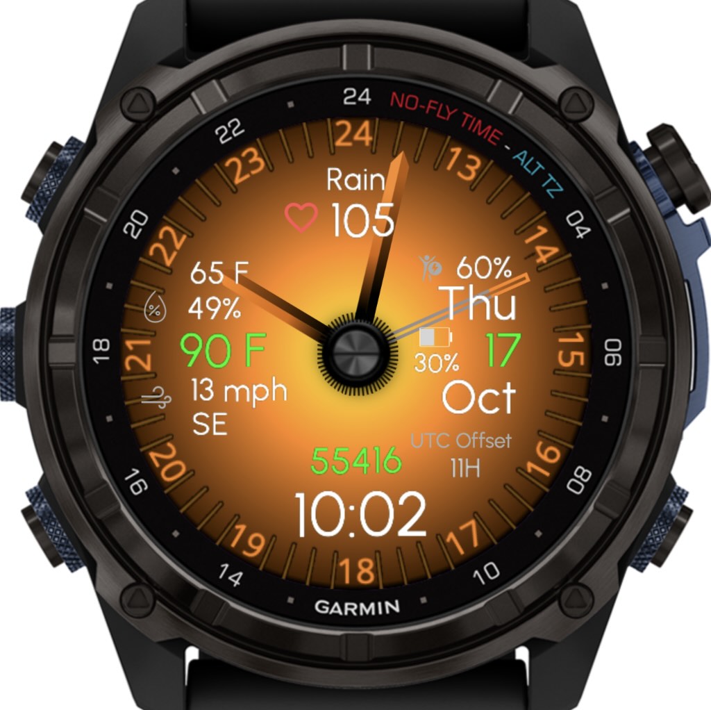 NA - Custom Dive - Orange (Garmin Weather) · Screenshot 4