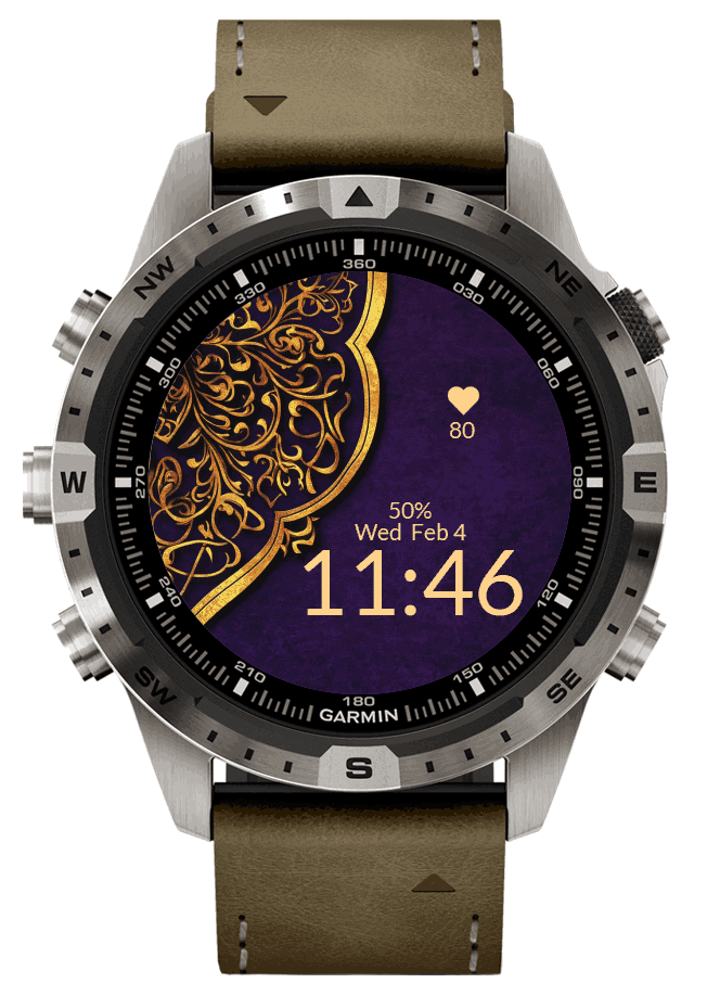 Purple Oriental Ornament 4