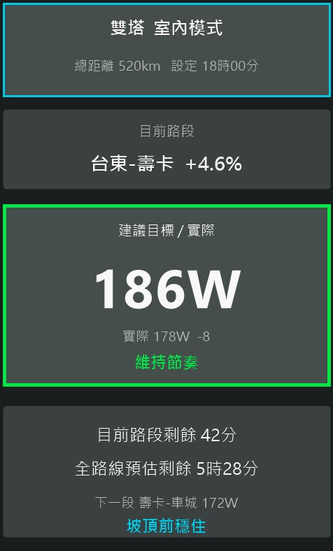 台灣經典路線功率配瓦模擬器 · Screenshot 2
