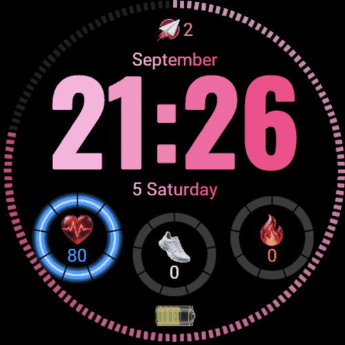 Sakura Gradient AMOLED: Digital Sport & Health · Screenshot 0