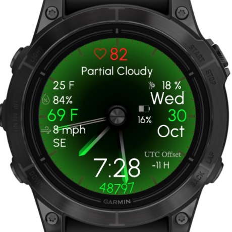 Gradient Green (Garmin Weather) · Screenshot 0