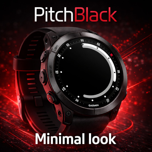 PitchBlack - stylish AMOLED battery saving face · Screenshot 1