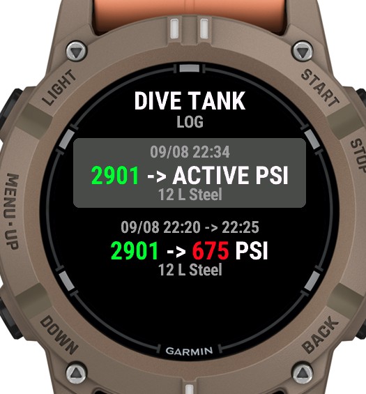 Dive Tank Log · Screenshot 3