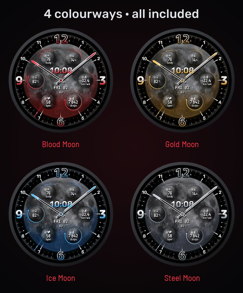 BloodMoon - Planets Watch Face · Screenshot 1