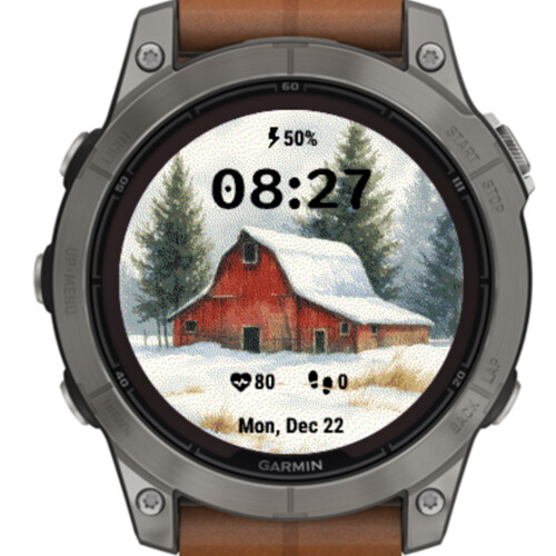 Winter Red Barn Serenity · Screenshot 1