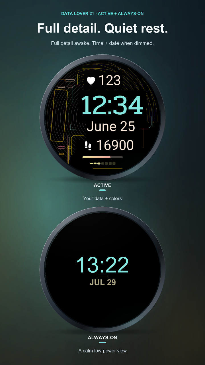 Data Lover 21 watch face screenshot 2