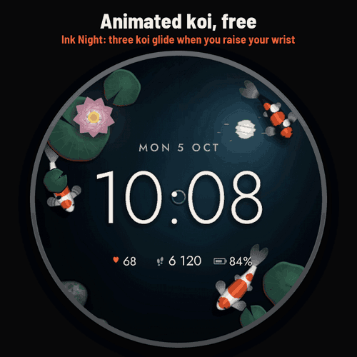 Astra Koi Free – 动态禅意日式锦鲤表盘 · Screenshot 0