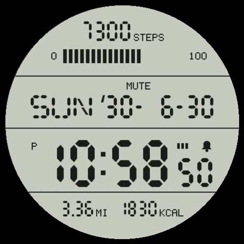 Retro LCD Steps · Screenshot 0