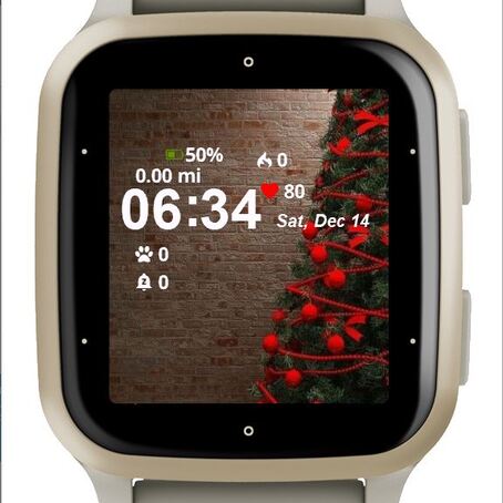 Festive Tree Against Brick Wall · Screenshot 0