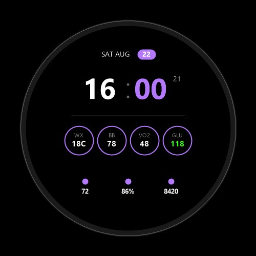 FlexEx - CGM + Custom Data Watch Face · Screenshot 3