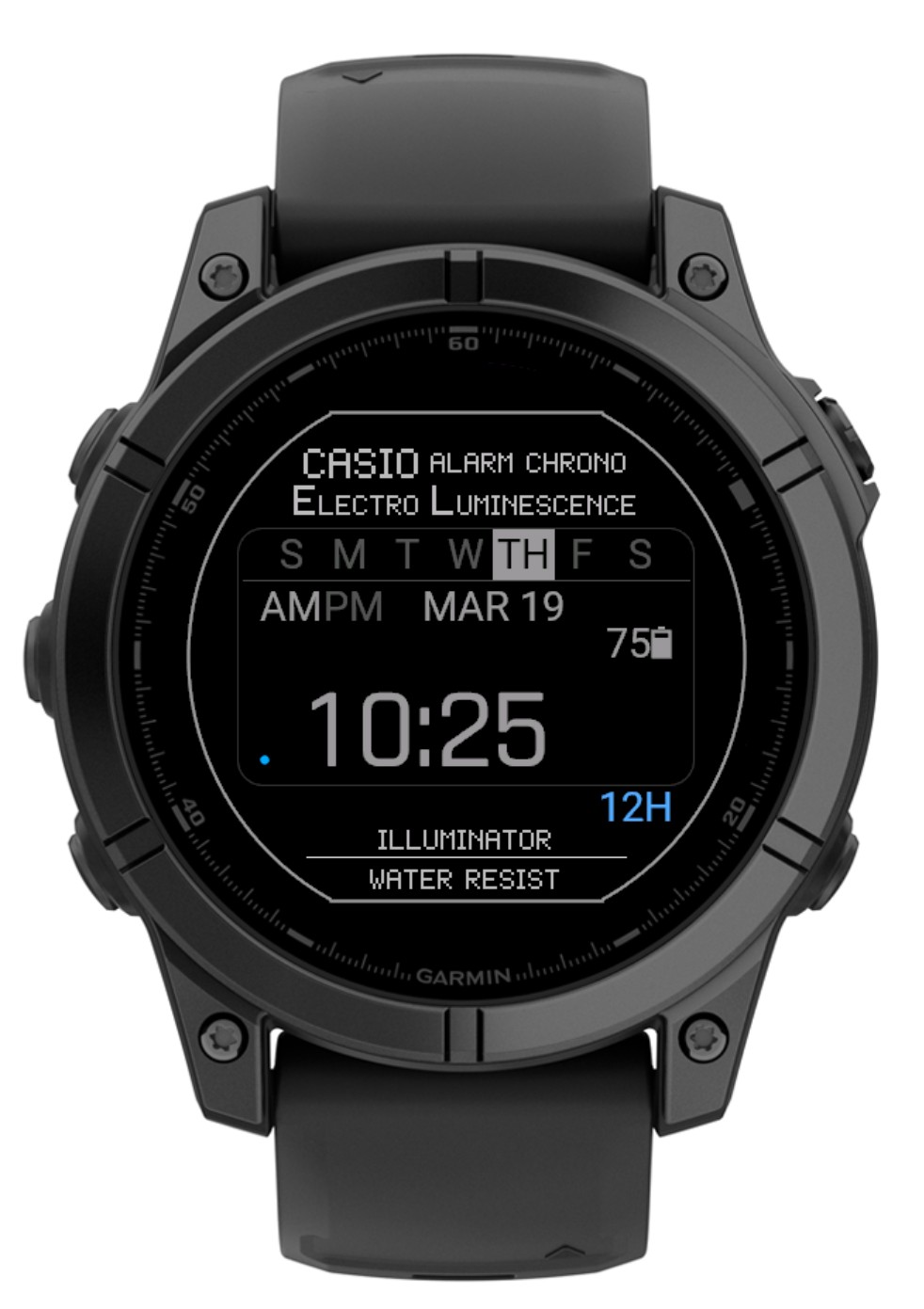 Casio A168WEGG-1BEF (popup calculator & stopwatch) · Screenshot 1
