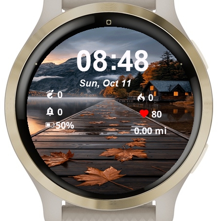 Leaves Wooden Dock Front Lake · Screenshot 0