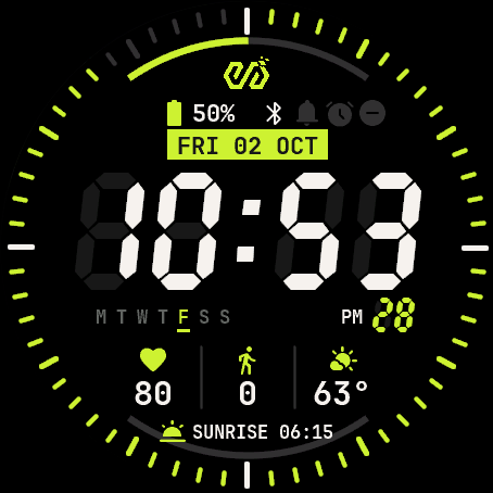 VarFace: Bold LCD Watch Face · Screenshot 0