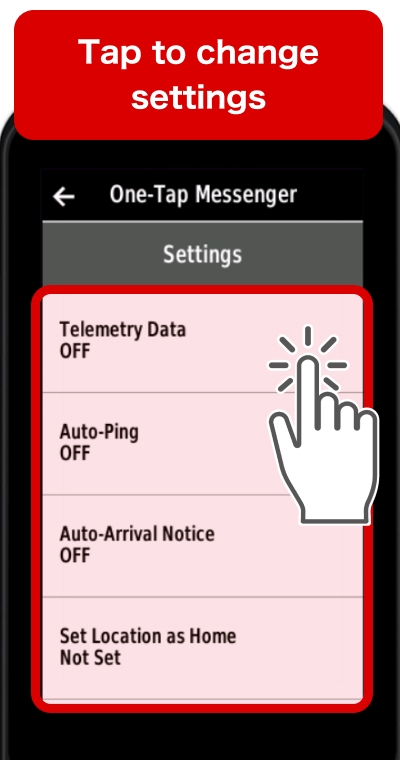 One-Tap Messenger - Location & Arrival Alerts · Tangkapan skrin 2