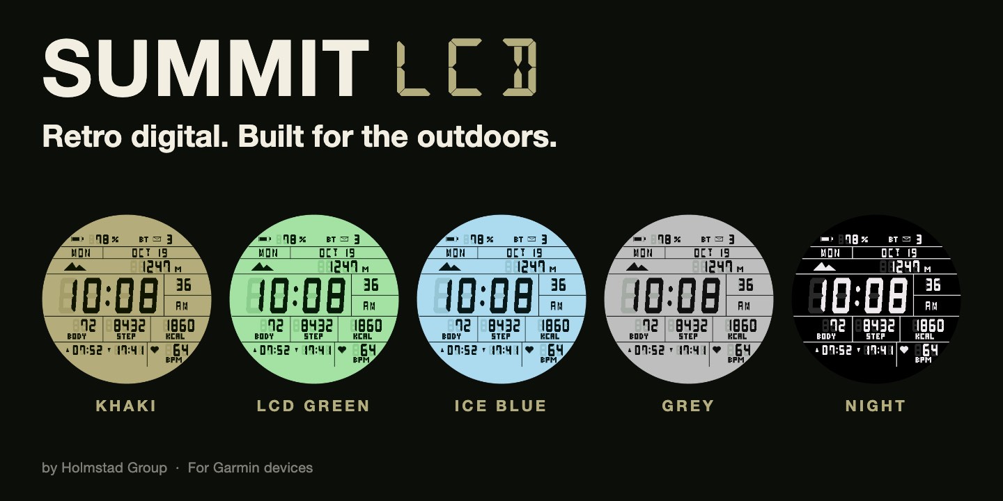 Summit LCD: Retro Digital Watch Face · Screenshot 0