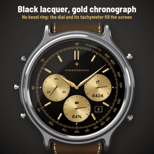 Astra Chrono Noir Pro – Cronografo oro animato · Screenshot 0