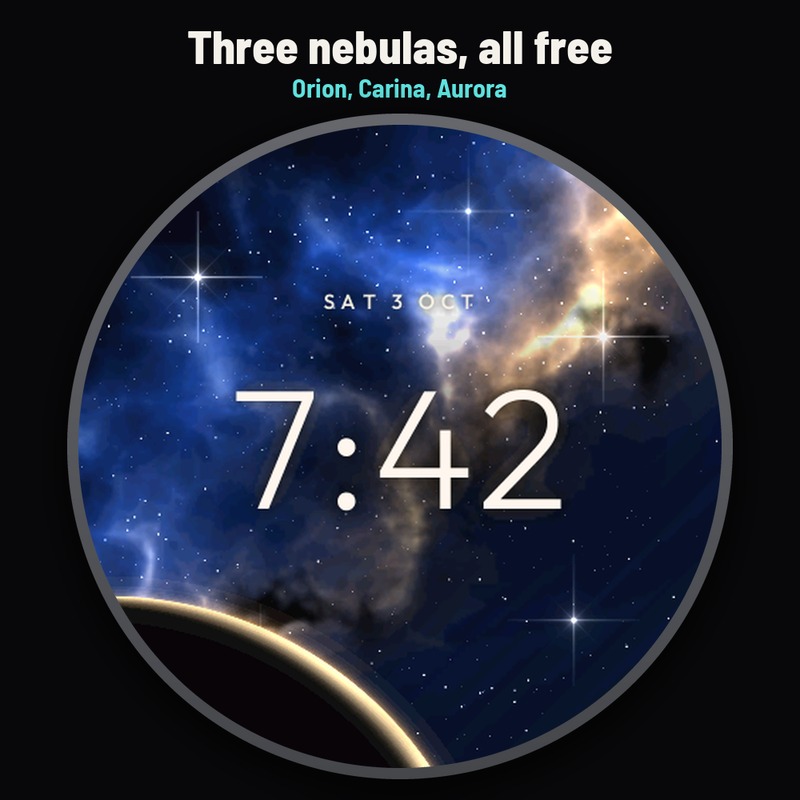 Astra Nebula Free – 太空星系表盘 · Screenshot 1