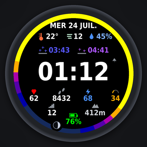 SUN&MOON Multiwatchface · Screenshot 2