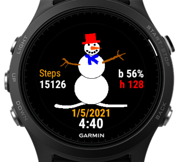 NLF Simple Snowman Watch Face · Screenshot 1