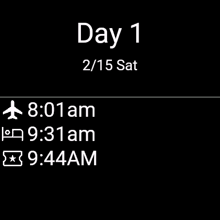 Sojourn - Show trip itinerary · Screenshot 1