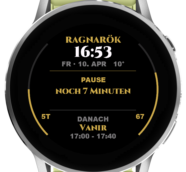 Ragnarök 2026 - Unofficial Watchface Companion · Screenshot 1
