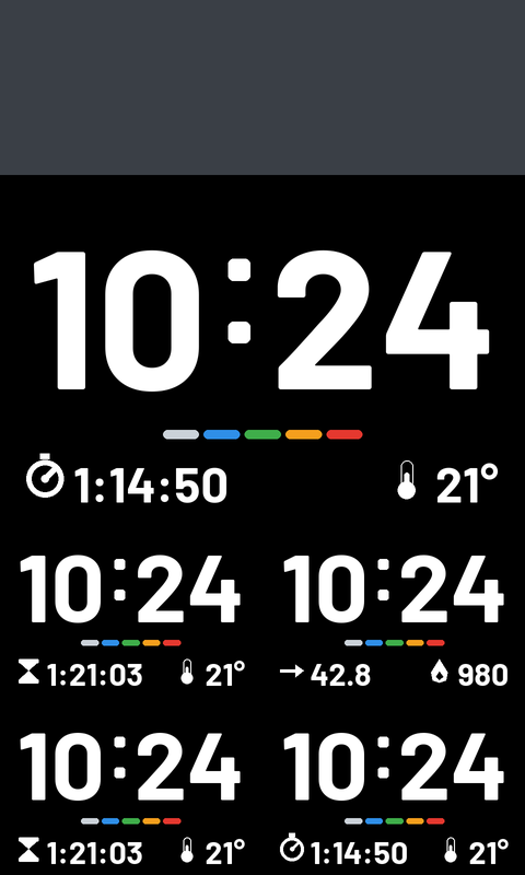 ZoneFields Clock - Time, Ride Times & Temp · Screenshot 2
