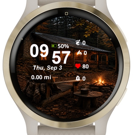 Wooden Cabin Fire Pit Front · Screenshot 0