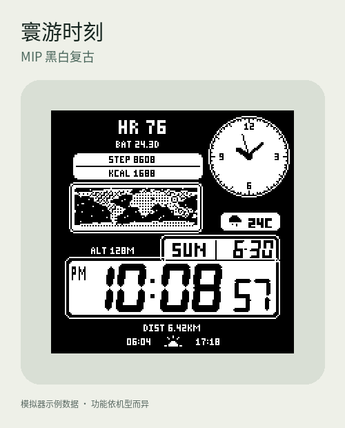 Retro World · Map watch face screenshot 5
