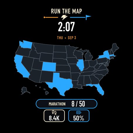 Run the Map - 50 State Race Tracker · Screenshot 0