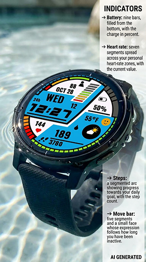 Vienna SportOne Digital Watch Face · Screenshot 4