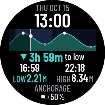 Tide Line — NOAA Tide Curve Watch Face · Screenshot 4