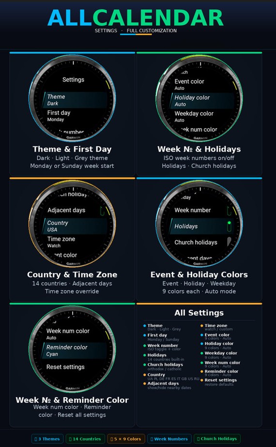ALLCALENDAR - Calendar, Events & Reminders · Screenshot 2