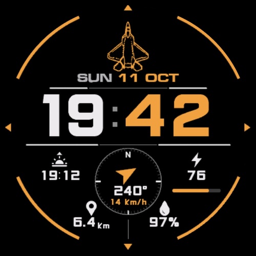 AFTERBURNER – Fighter Jet & Pilot Watch Face · Screenshot 2