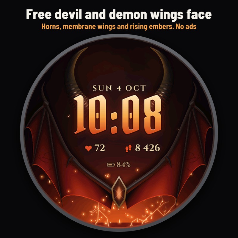 Astra Inferno Free – 恶魔之翼与魔角表盘 · Screenshot 0