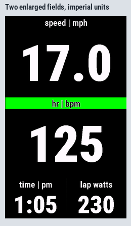 Struktur – Cycling Data Field · Screenshot 1