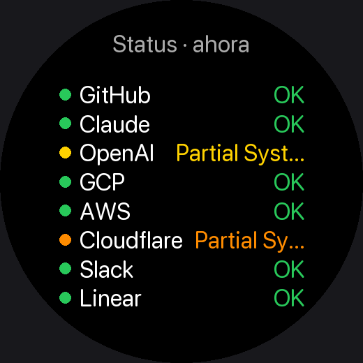 Tech Apps Status · Screenshot 0