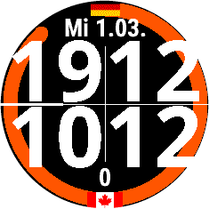 DualTime Temp CountDown Schiefersoft Watchface · Screenshot 3