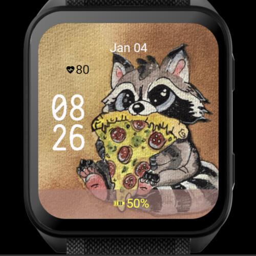 Watercolor Pizza Raccoon – Hand-Painted · Screenshot 2